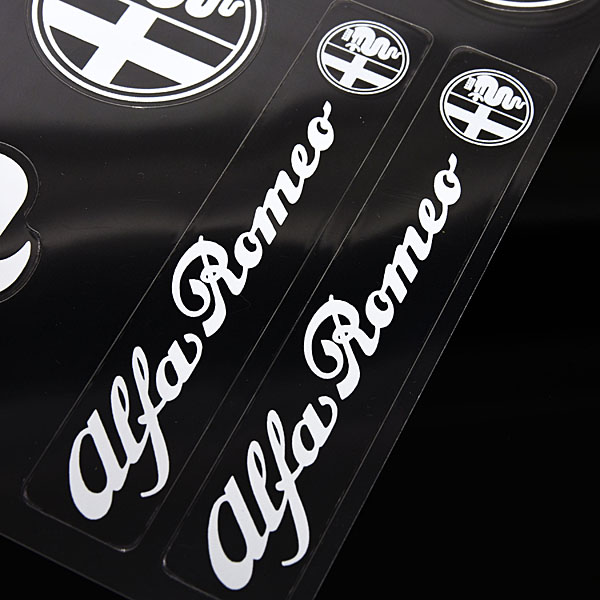 Alfa Romeo Stickers set(White) Italian Auto Parts & Gagets