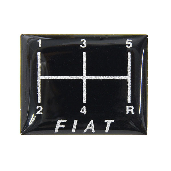 FIAT5速シフトパターン3Dステッカー