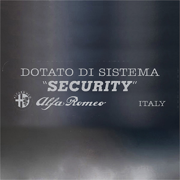 Alfa Romeo Security Sticker
