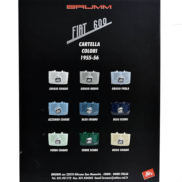 FIAT 600 Engine Hood Color Sample 1955-56 by BRUMM