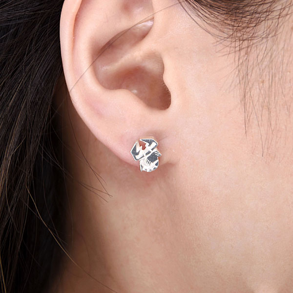 ABARTH (Scorpion) Sterling Silver Pierced Earrings