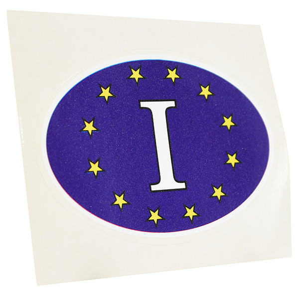 Blue Euro Oval Sticker