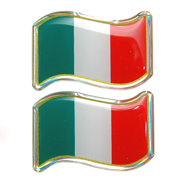 Italian Flag 3D Sticker Set(Wave/2pcs.)