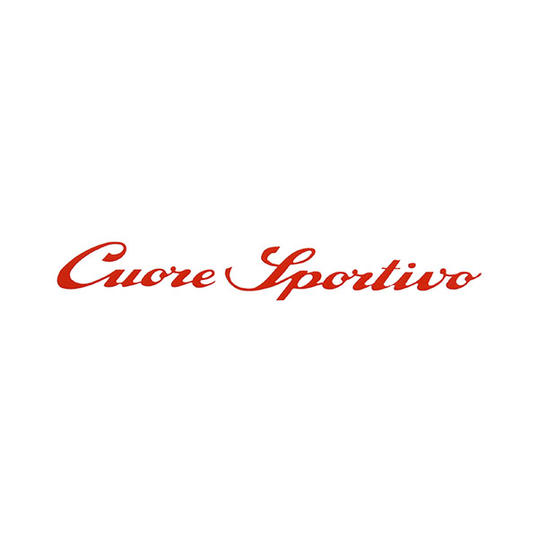 Alfa Romeo(Cuore Sportivo) Logo Script Sticker(100mm)