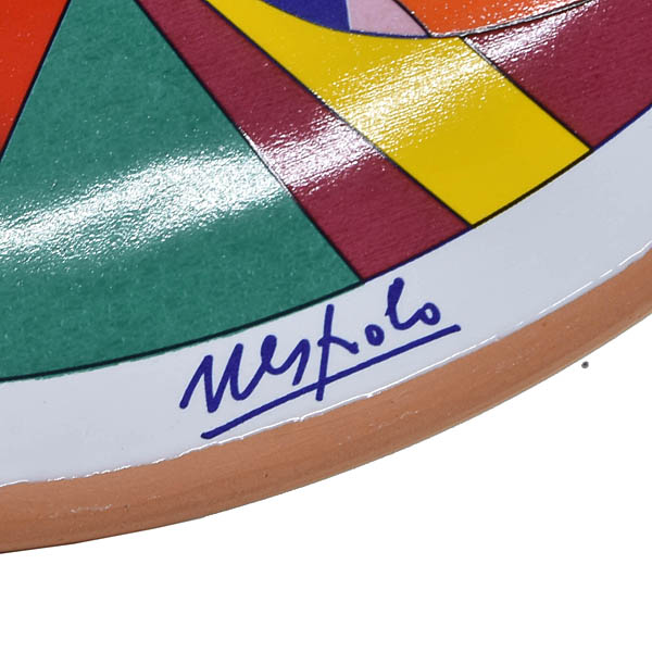 FIAT BRAVO e BRAVA Launch Commemorative Plate 1995 by Ugo Nespolo