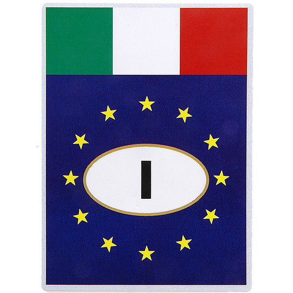 Italian Flag & Euro Square Sticker 