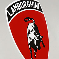 Lamborghini Emblem Sticker(Red/Large)