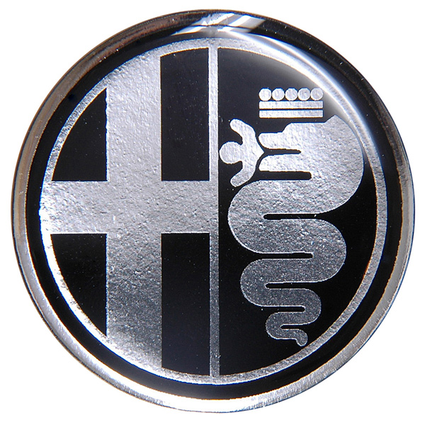 Alfa Romeoエンブレム3Dステッカー (モノトーン/48mm)
