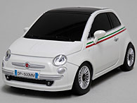 1/24 FIAT純正NEW 500ラジオコントロールカー (ホワイト/ストライプデカール)