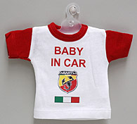 ABARTH BABY IN CAR Mascot T-Shirts (Red)