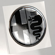 Alfa Romeo Emblem 3D Sticker(Silver/Black)35mm