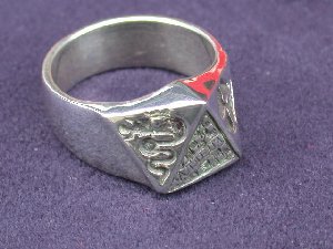 Alfa Romeo Sterling Silver AUTODELTA Ring.