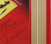 Ferrari 50th F1 Driver Signed Plate