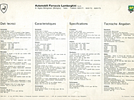 Lamborghini Miura P400 Catalogue