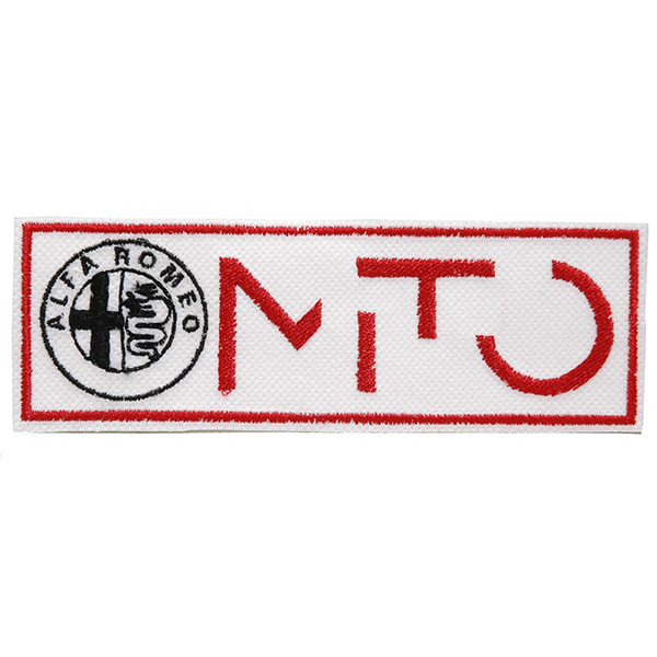 Alfa Romeo エンブレム & MiToロゴワッペン (赤枠/ホワイトベース)