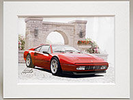 Ferrari 328 GTB Illustration by Kenichi Hayashibe