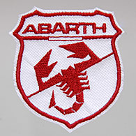 ABARTH Newエンブレムワッペン (ホワイト/レッド)