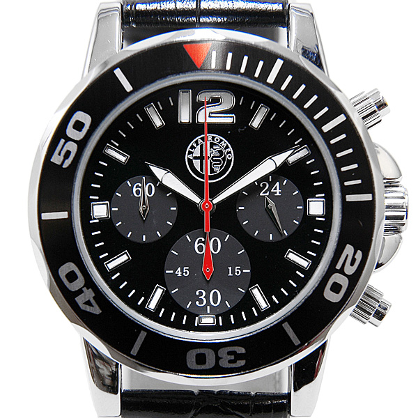 Alfa Romeo Quartz Chronograph Watch (Black)