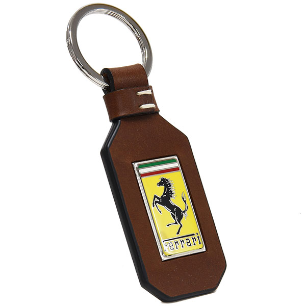 Ferrari Leather Keyring(Brown)