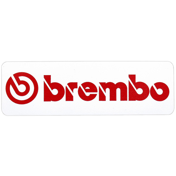 Brembo Logo Sticker (White Base/Red Logo)