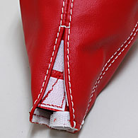 FIAT GRANDE PUNTO & GRANDE PUNTO ABARTH Leather Shift Boots (Red/White Stech) 
