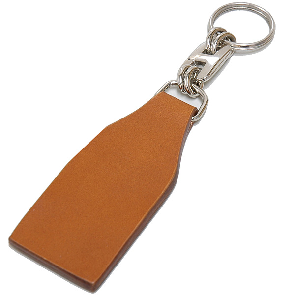 Ferrari Brown Leather Keyring by Schedoni