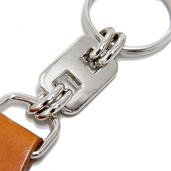 Ferrari Brown Leather Keyring by Schedoni