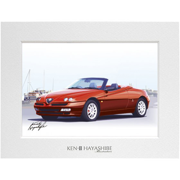 Alfa Romeo SpiderIllustration by Kenichi Hayashibe