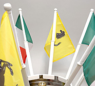 ITALIA/FERRARI/MARANELLO Flag & Display Stand Set