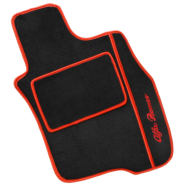 Alfa Romeo MiTo Floor Mats (Black/Red Piping/RHD)