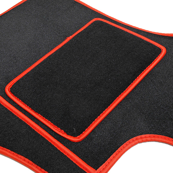 Alfa Romeo MiTo Floor Mats (Black/Red Piping/RHD)