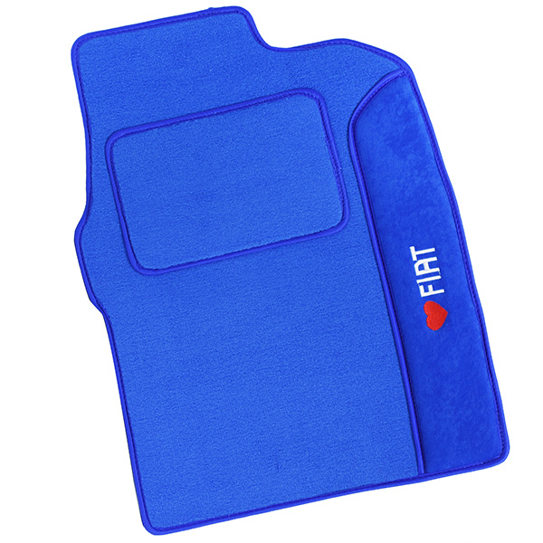 FIAT NEW 500 Floor Mats (LOVE FIAT/Blue/RHD)