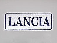 LANCIAロゴワッペン (ホワイトベース/ブルーロゴ)