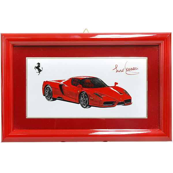 Enzo Ferrari Plate with Frame