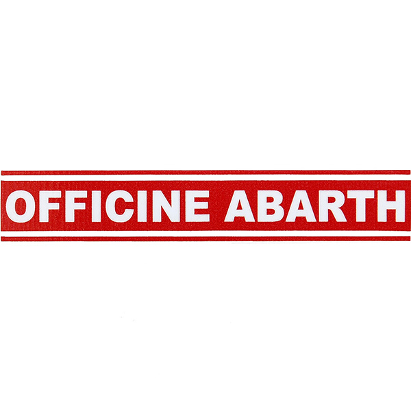 ABARTH純正OFFICINE ABARTHロゴ切り文字ステッカー (レッド)