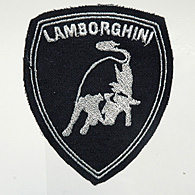 Lamborghini Emblem Patch (Black/Silver)