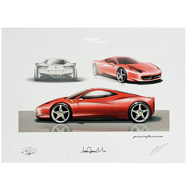 Ferrari 458 ITALIA lithograph