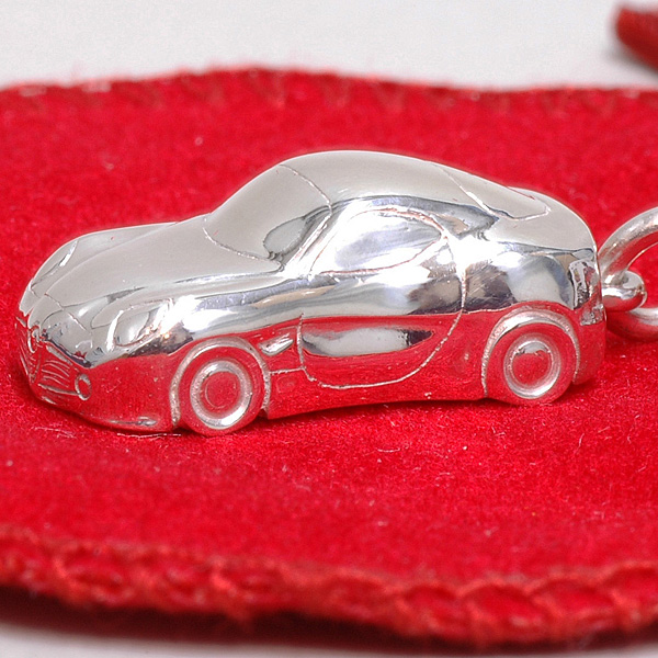 Alfa Romeo 8C Competizione Sterling Silver Keyring