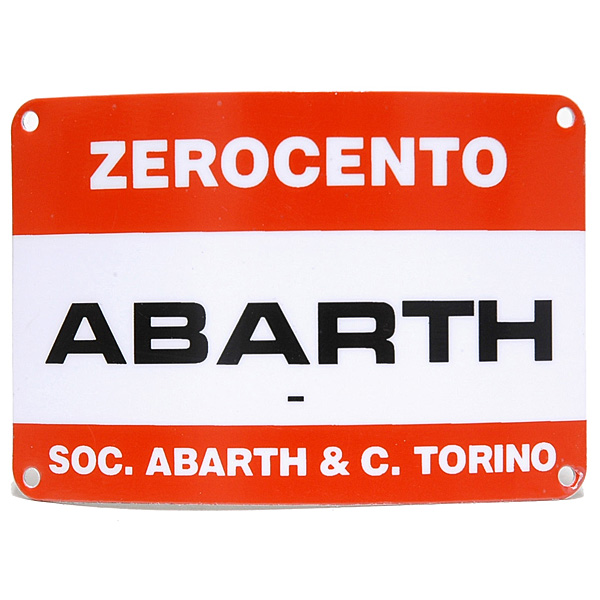 ABARTH ZEROCENTO Interior Plate