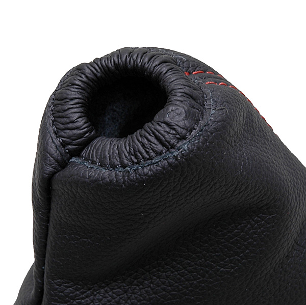 FIAT/ABARTH 500/595 Leathre Hand Brake Boots (Black/Red Steach)