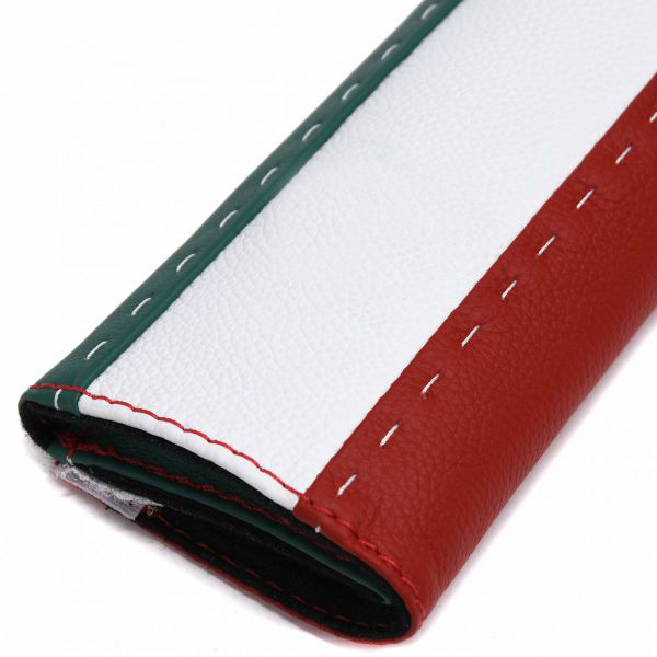 Leather Seatbelt Pad(Italian Tricolor)