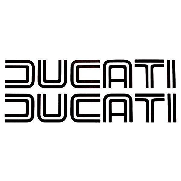 DUCATI Old Logo Sticker (Die Cut/2pcs.)