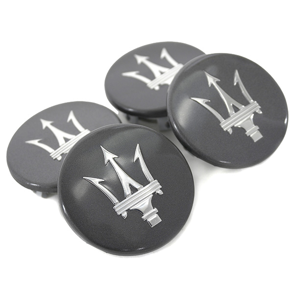 MASERATI Wheel Cap Set (Titanium Gray/Chrome Tridente)