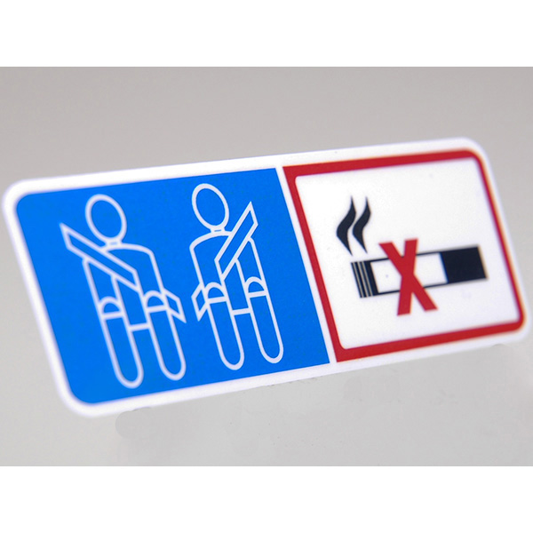 No Smoking&Belt Sticker
