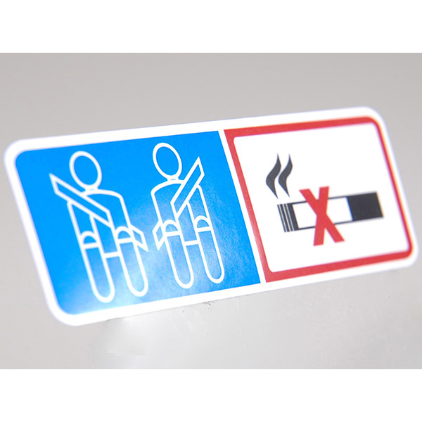 No Smoking&Belt Sticker