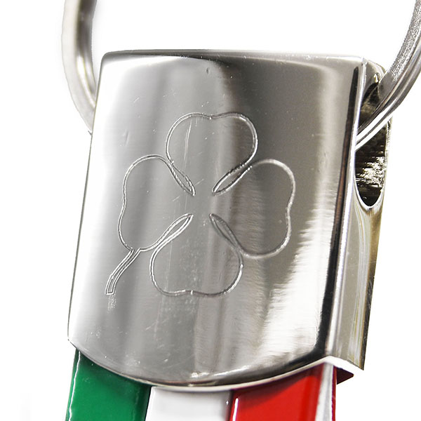 Alfa Romeo Tricolor Keyring (Quadrifoglio)