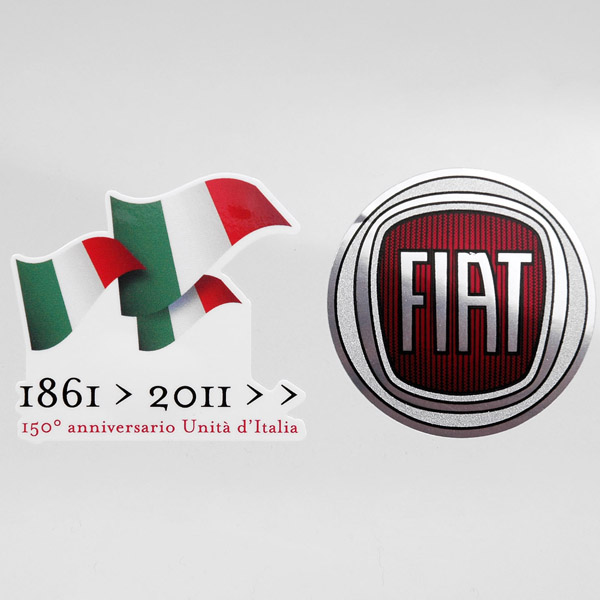 イタリア統一150周年記念ステッカー (切り抜きタイプ/FIAT)