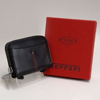Ferrari Leather Coin Purse by TOD'S(Black)
