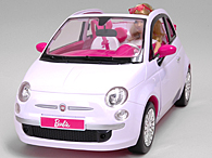 FIAT 500C with Barbie 50th Memorial Model