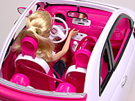 FIAT 500C with Barbie 50th Memorial Model